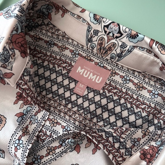 Show Me Your Mumu Dress Carrie Collared Cool Paisley Print Size M - Picture 9 of 16